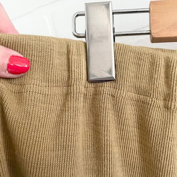 Vintage Knit Maxi skirt Fringe Tan Native Country Boho Western Nina Leonard L - Picture 5 of 12